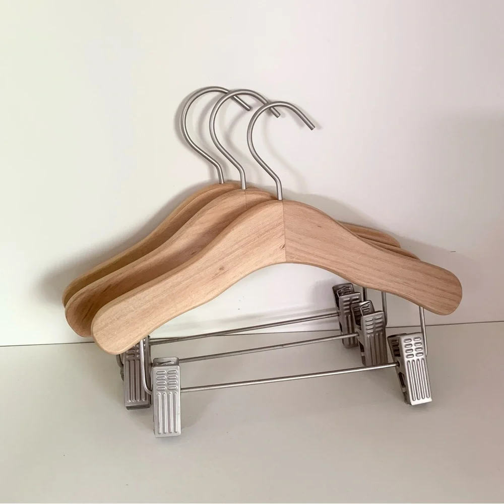 Vintage Oshkosh b gosh wood and matte Steele hangers